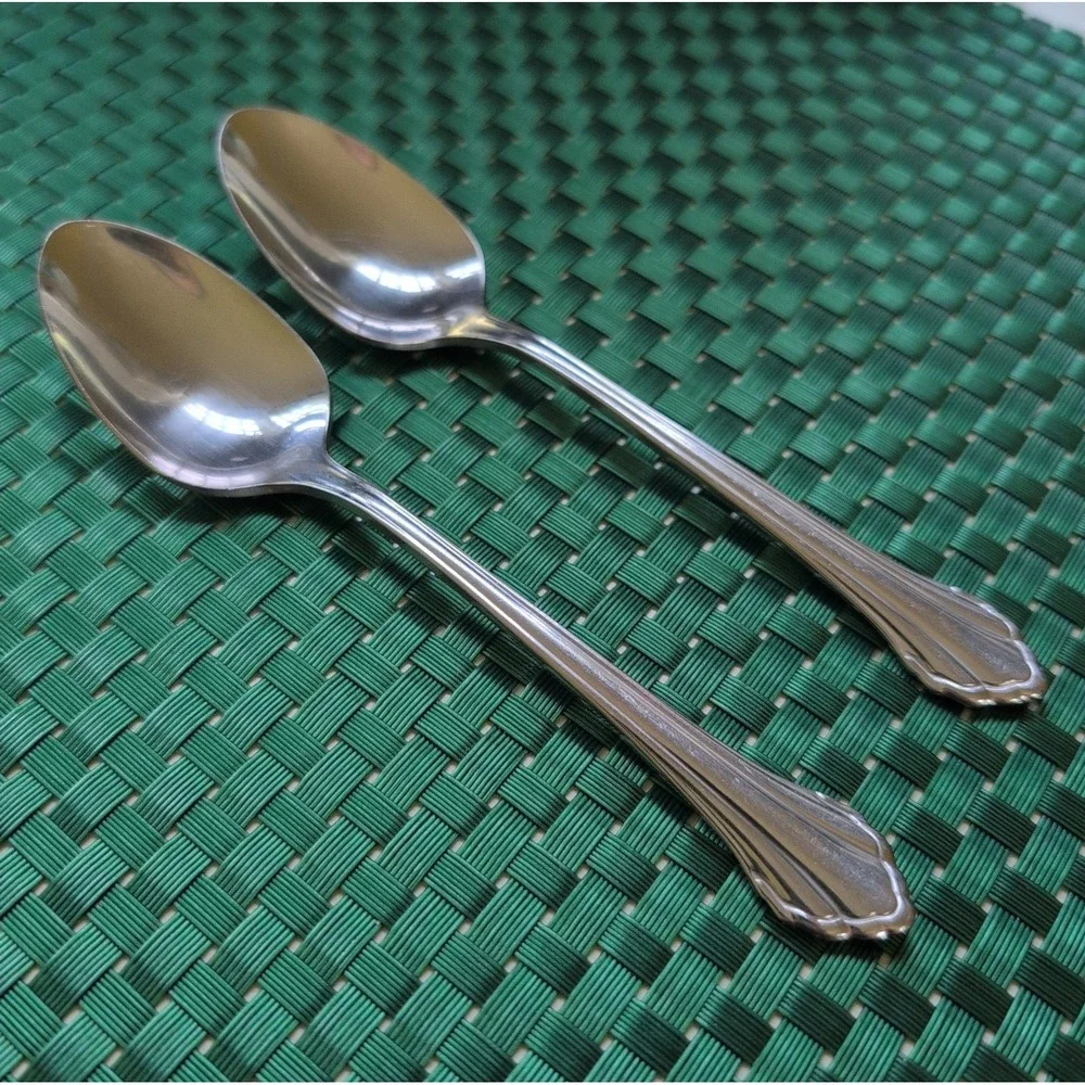 Oneida CLARETTE Teaspoons Set Lot of 2 Community Betty Crocker Stainless USA Vtg